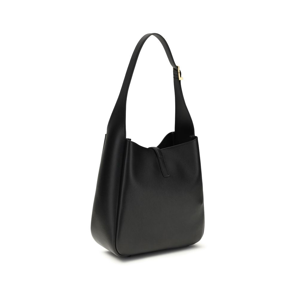 Saint Laurent Black Calf Leather Shoulder Bag
