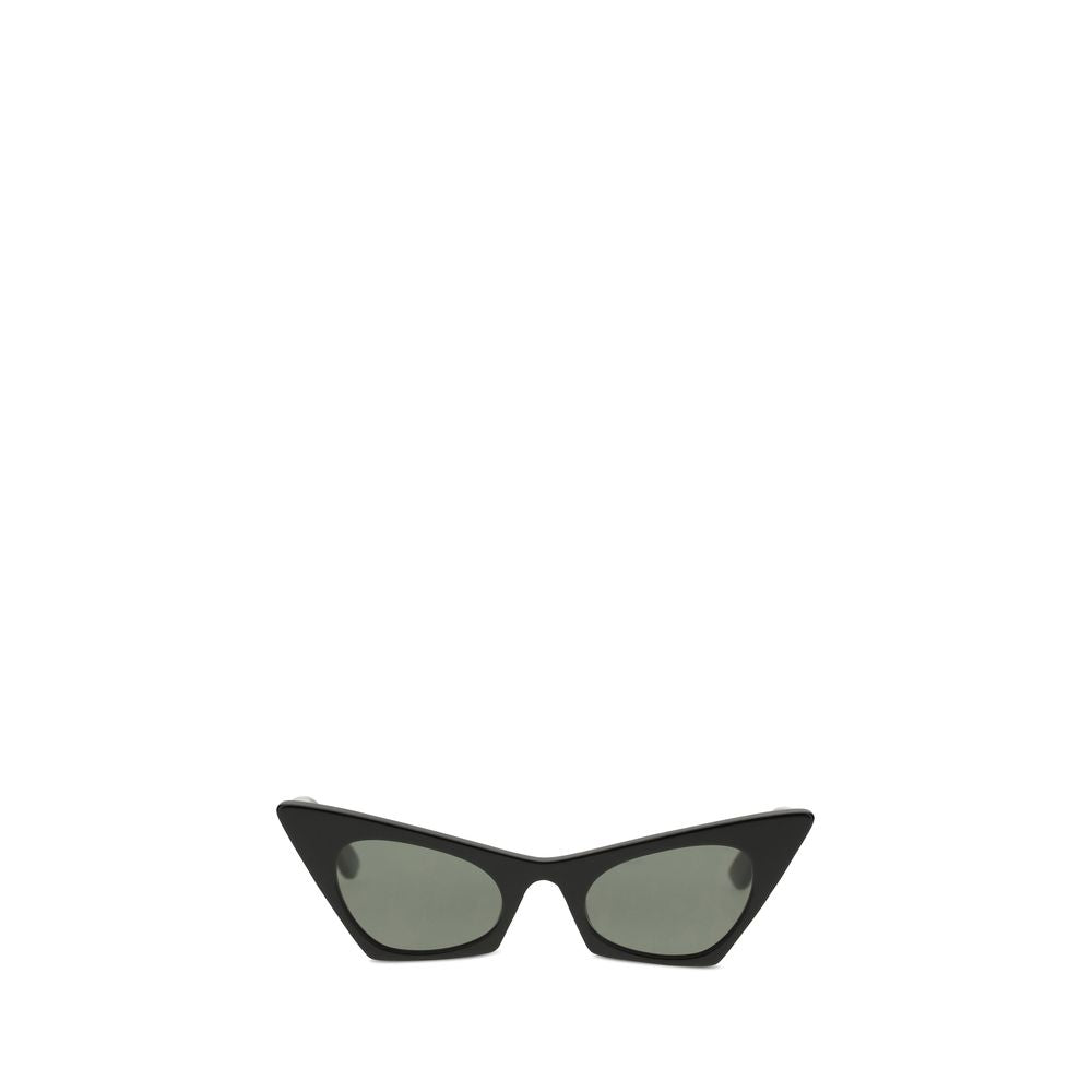 Alexander McQueen Black Havana Plastic Cat-eye Sunglasses
