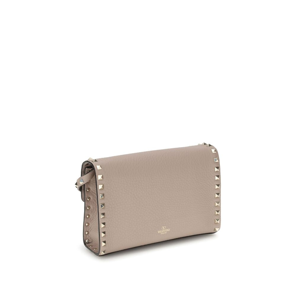Valentino Garavani Beige Calf Leather Shoulder Bag