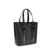 Valentino Garavani Black Calf Leather Shoulder Bag