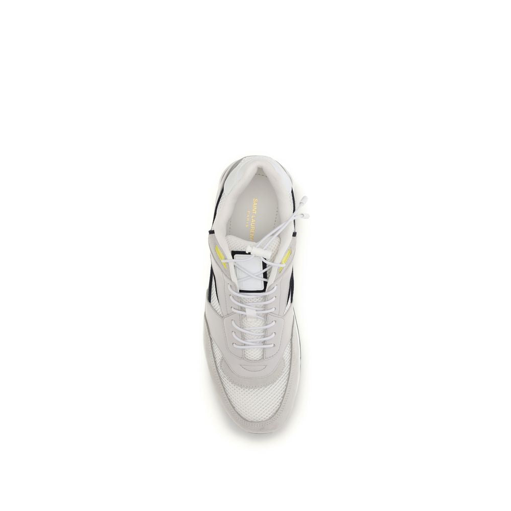 Saint Laurent Multicolor Calf Leather Suede Low Top Sneakers