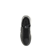 Philipp Plein Black Calf Leather Low Top Sneakers