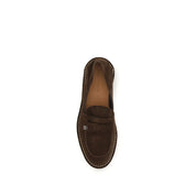 Dolce & Gabbana Brown Calf Leather Slip-On Loafers