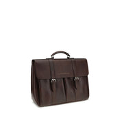 Brunello Cucinelli Bordeaux Calf Leather Travel Bag