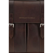 Brunello Cucinelli Bordeaux Calf Leather Travel Bag