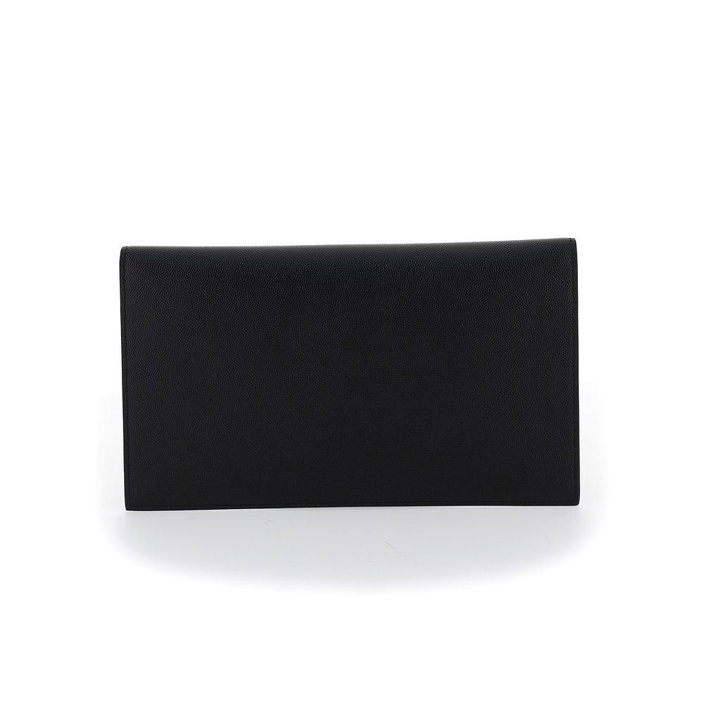 Saint Laurent Black Calf Leather Wallet