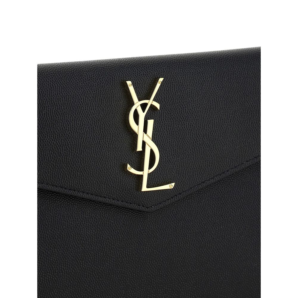 Saint Laurent Black Calf Leather Wallet