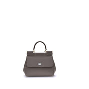 Dolce & Gabbana Gray Calf Leather Shoulder Bag