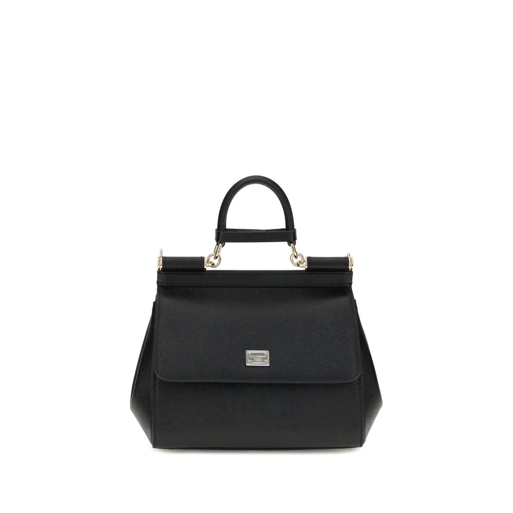 Dolce & Gabbana Black Calf Leather Shoulder Bag