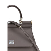 Dolce & Gabbana Gray Calf Leather Shoulder Bag