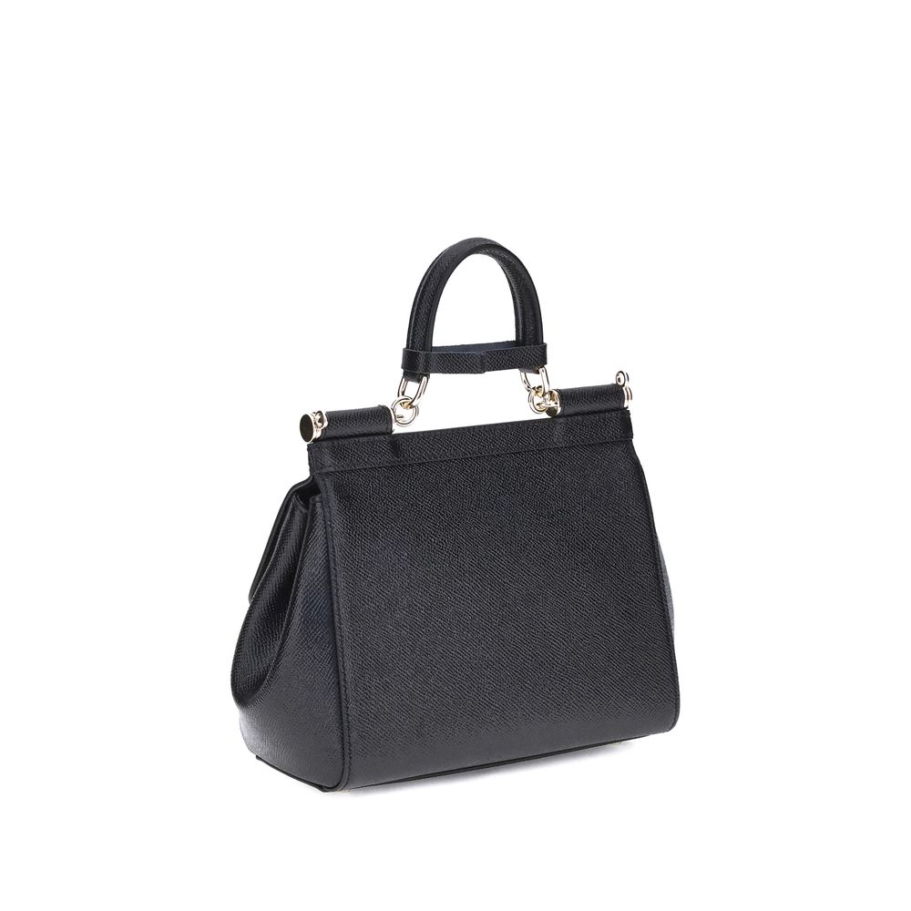 Dolce & Gabbana Black Calf Leather Shoulder Bag