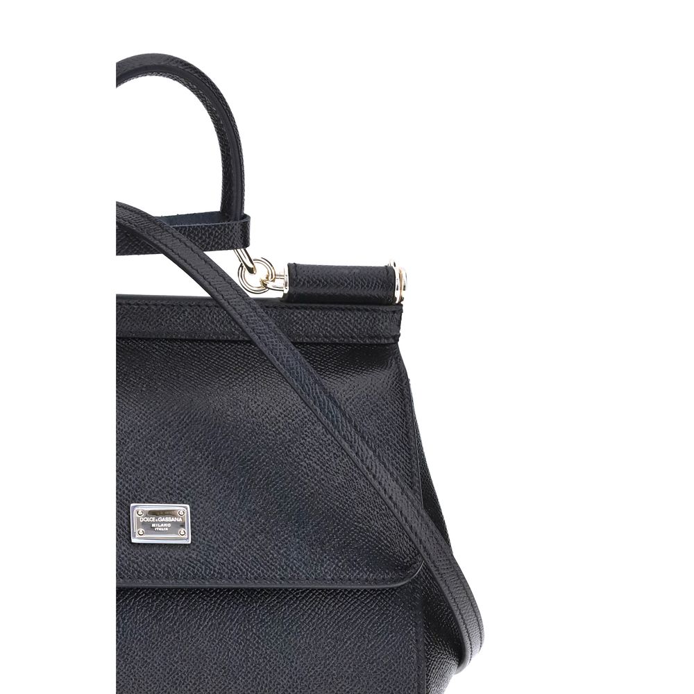 Dolce & Gabbana Black Calf Leather Shoulder Bag