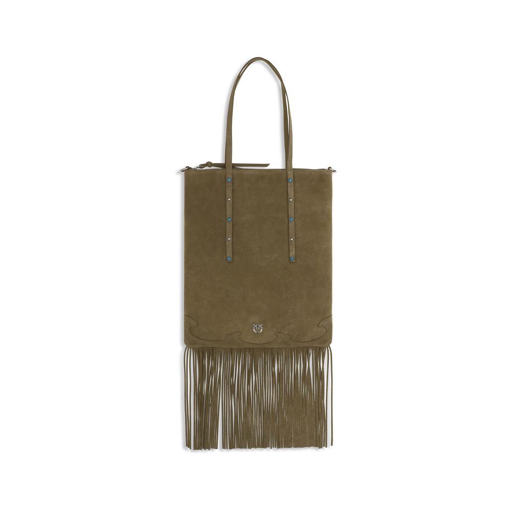 PINKO Bicolor Calf Leather Shoulder Bag