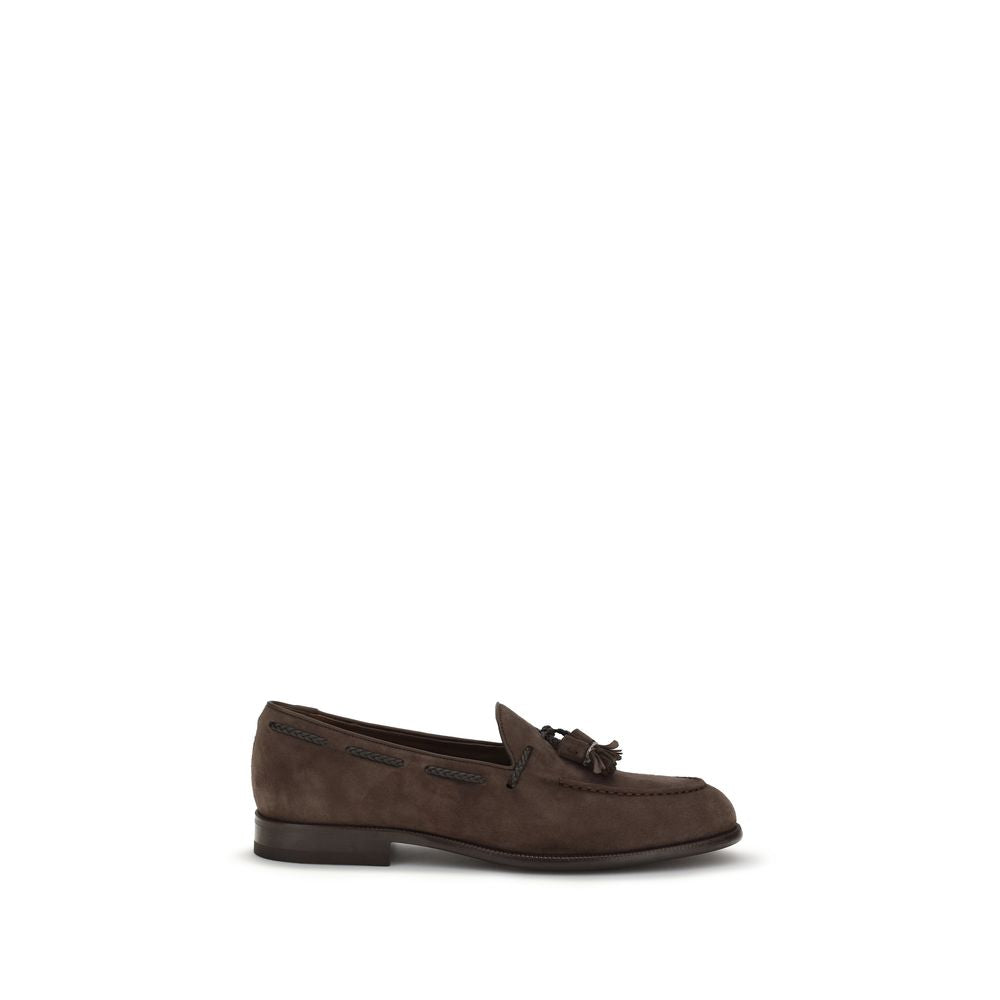 Fratelli Rossetti Brown Calf Leather Slip-On Loafers