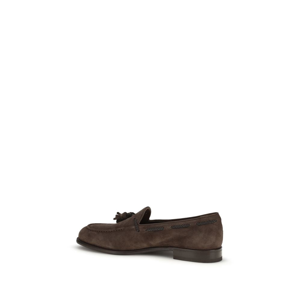 Fratelli Rossetti Brown Calf Leather Slip-On Loafers