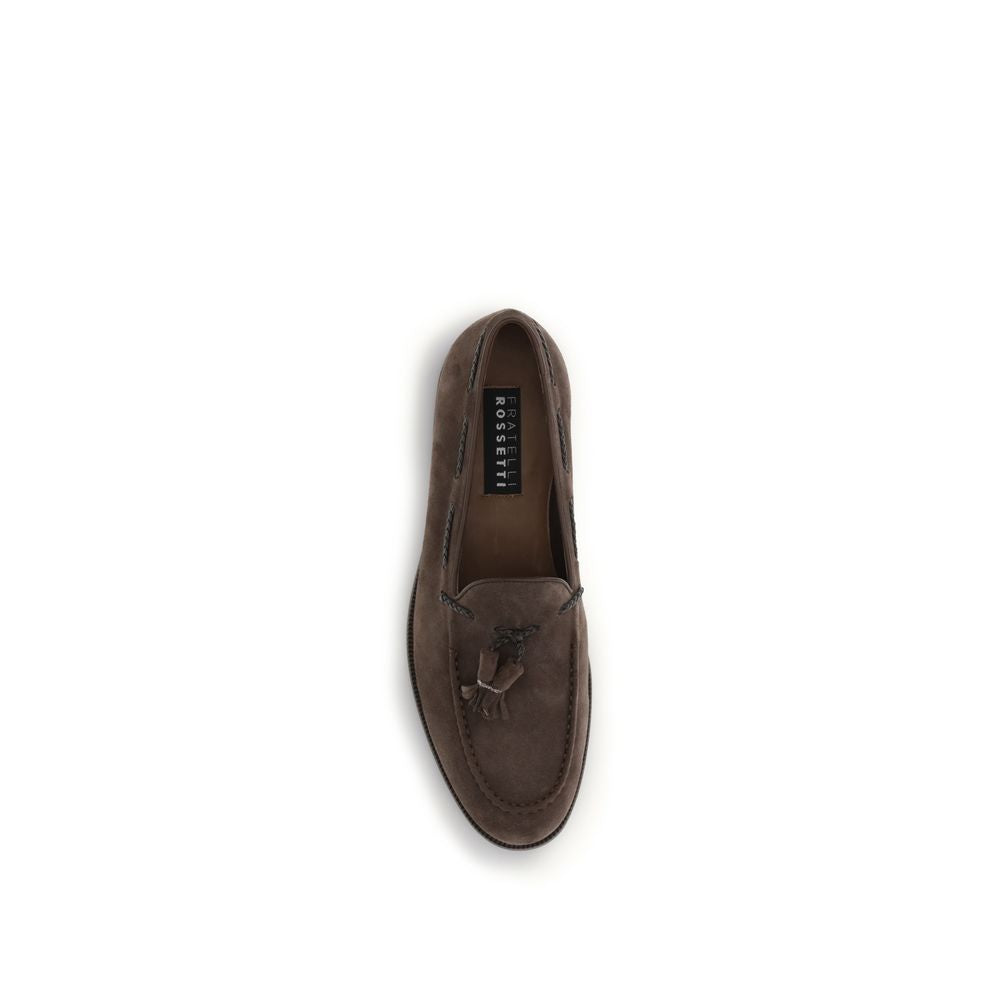Fratelli Rossetti Brown Calf Leather Slip-On Loafers