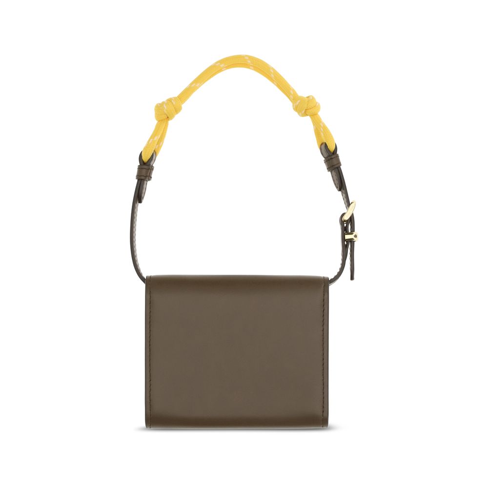 Miu Miu Brown Calf Leather Rope Handle Wallet