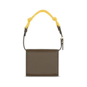 Miu Miu Brown Calf Leather Rope Handle Wallet