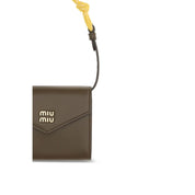 Miu Miu Brown Calf Leather Rope Handle Wallet