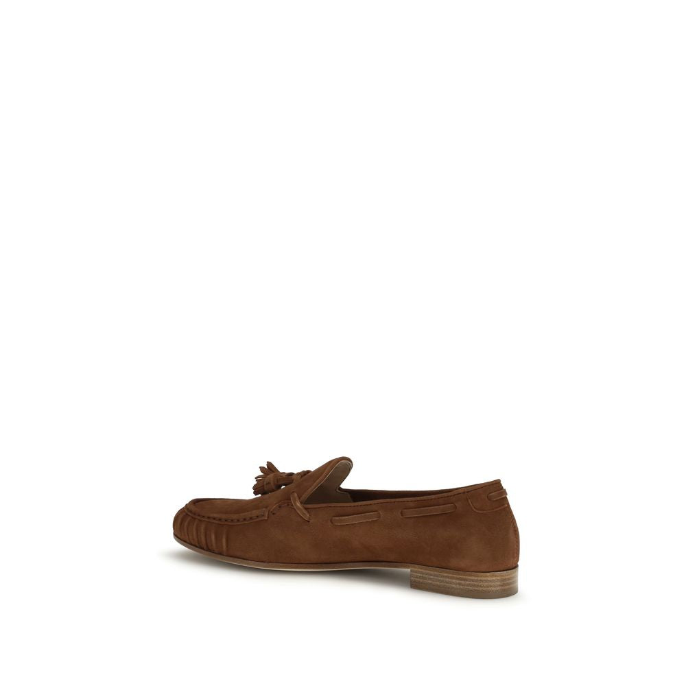 Fratelli Rossetti Brown Suede Slip-On Loafers