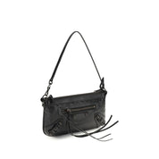 Balenciaga Black Lambskin Le City Clutch Bag