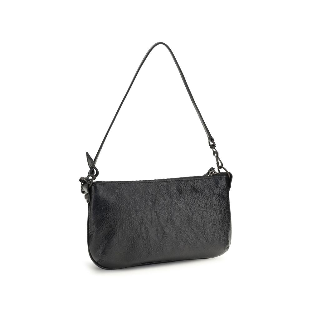 Balenciaga Black Lambskin Le City Clutch Bag