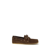 Gucci Brown Suede Slip-On Loafers