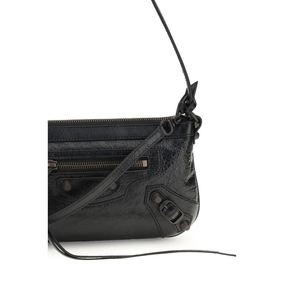 Balenciaga Black Lambskin Le City Clutch Bag