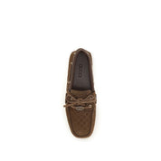 Gucci Brown Suede Slip-On Loafers