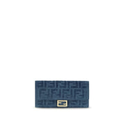Fendi Blue Denim FF Clutch Bag