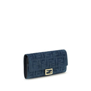 Fendi Blue Denim FF Clutch Bag