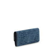 Fendi Blue Denim FF Clutch Bag