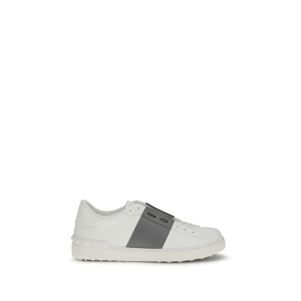 Valentino Garavani White Calf Leather Low Top Sneakers