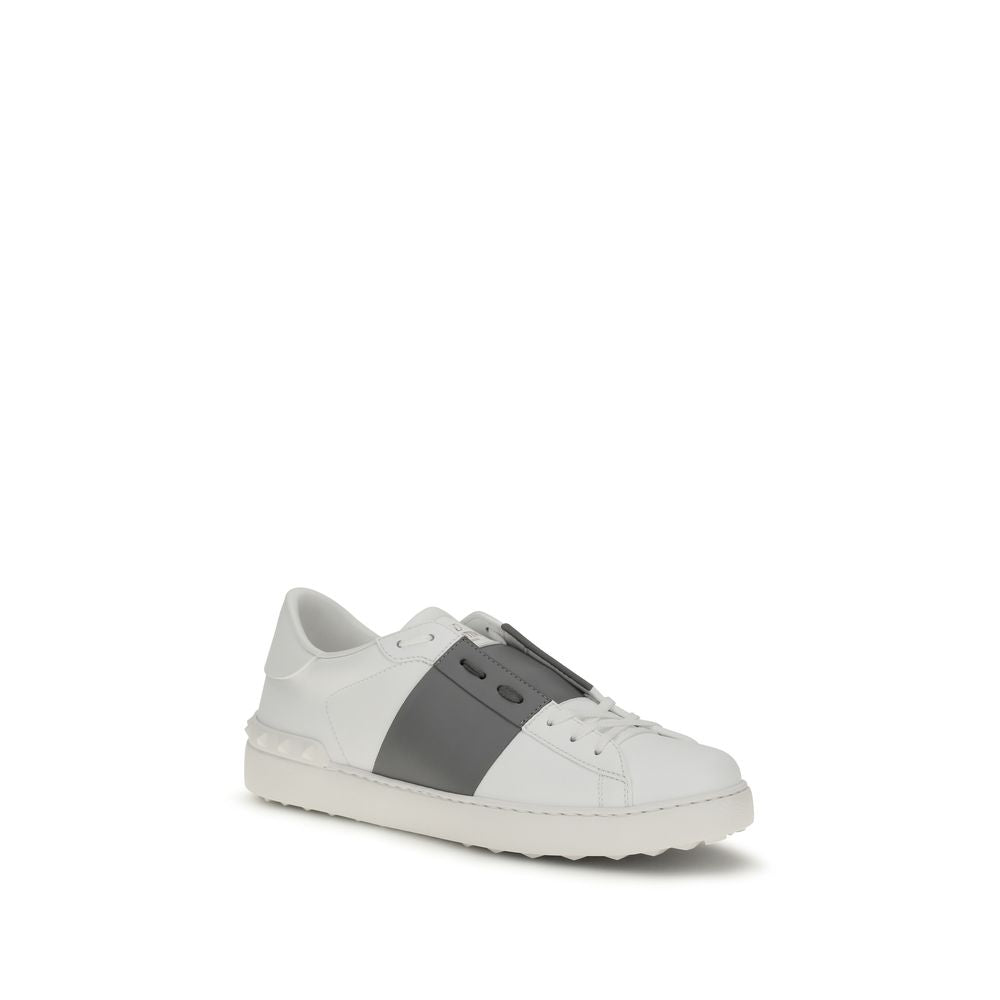 Valentino Garavani White Calf Leather Low Top Sneakers