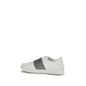 Valentino Garavani White Calf Leather Low Top Sneakers