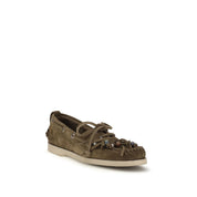 Golden Goose Bicolor Calf Leather Slip-On Loafers