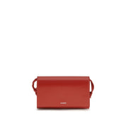 Jil Sander Black Calf Leather Tangle Crossbody Wallet