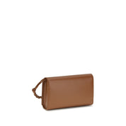 Jil Sander Brown Calf Leather Tangle Wallet