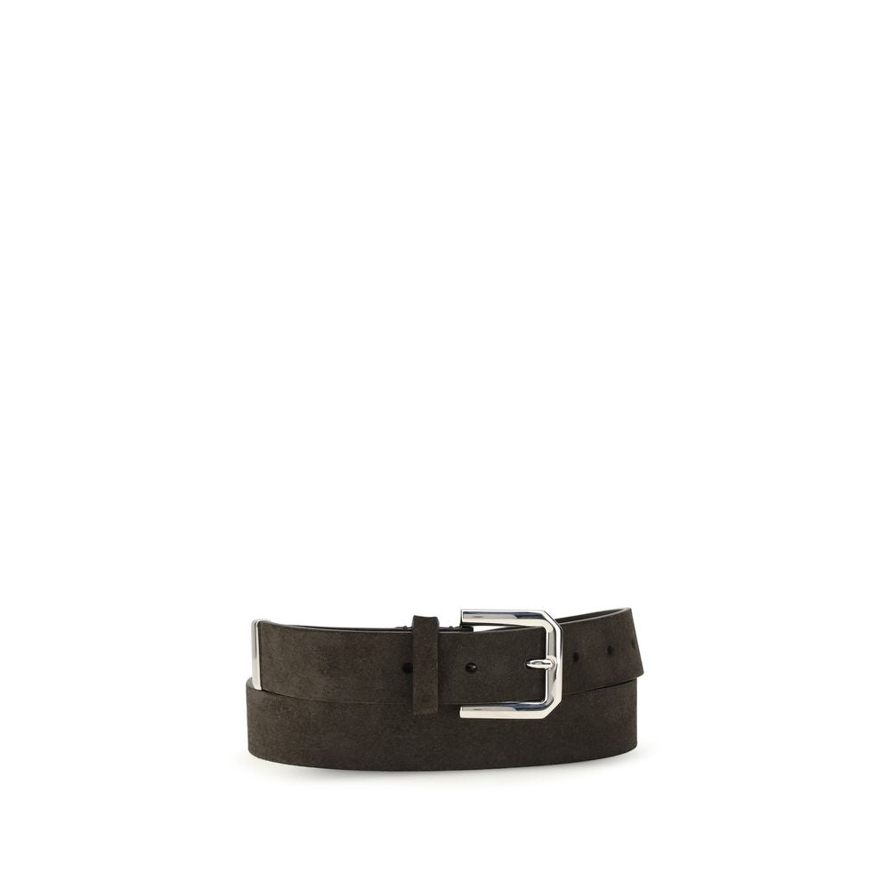 Brunello Cucinelli Black Calf Leather Regular Belt