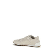 Brunello Cucinelli Beige Calf Leather Low Top Sneakers
