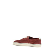 Brunello Cucinelli Bordeaux Calf Leather Low Top Sneakers