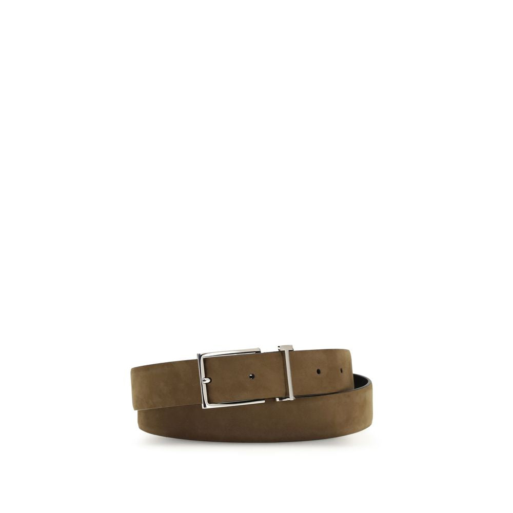 Tom Ford Brown Calf Leather Regular Belt