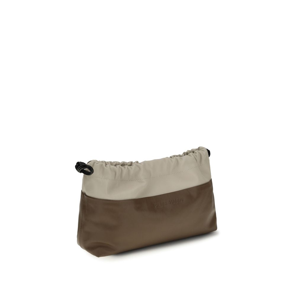 Pierre Hardy Brown Calf Leather Twin Clutch Shoulder Bag