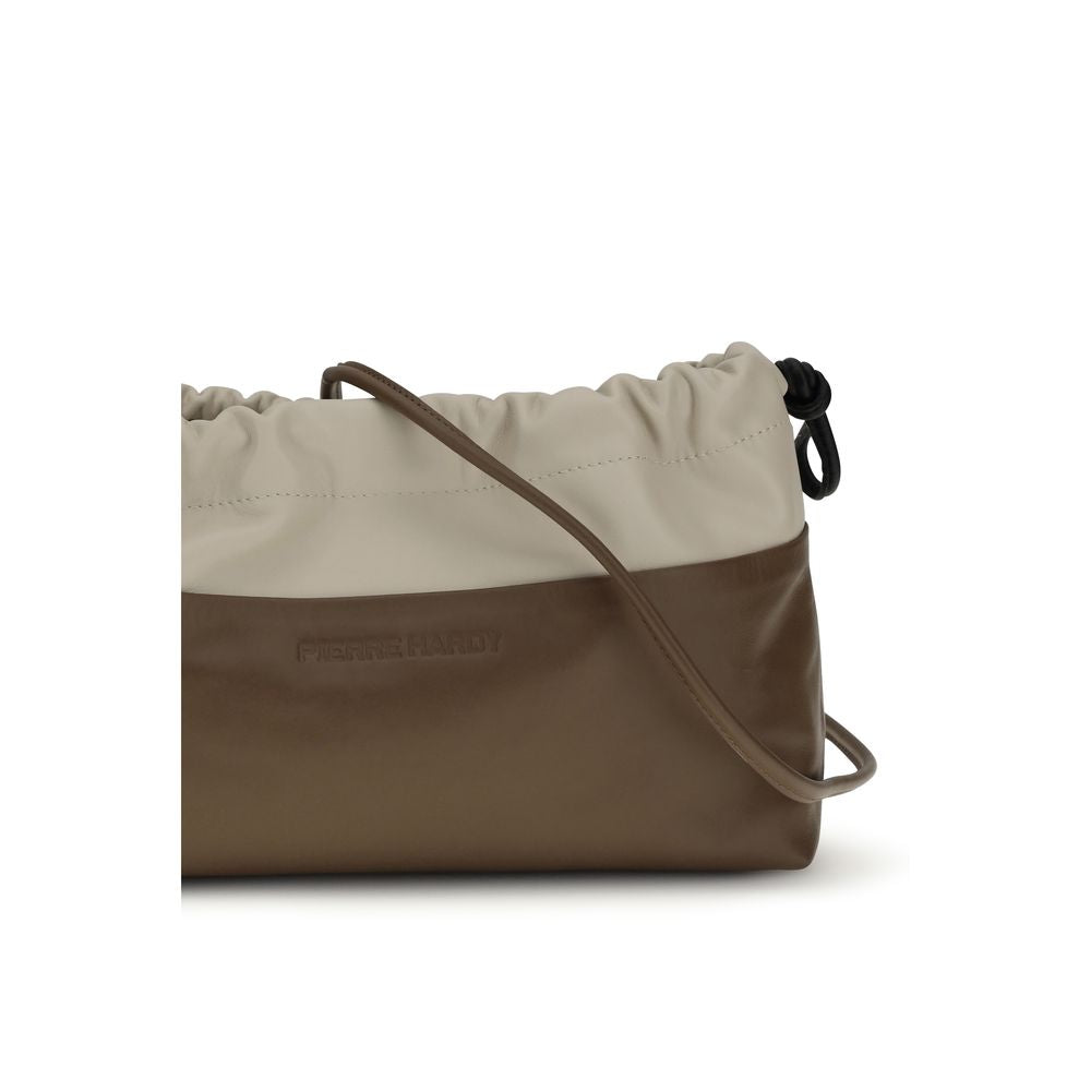 Pierre Hardy Brown Calf Leather Twin Clutch Shoulder Bag