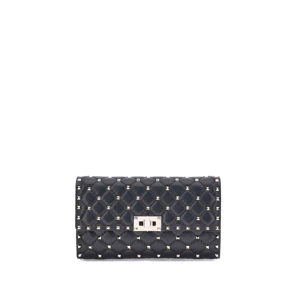 Valentino Garavani Black Lambskin Shoulder Bag