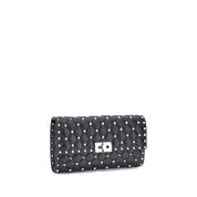 Valentino Garavani Black Lambskin Shoulder Bag