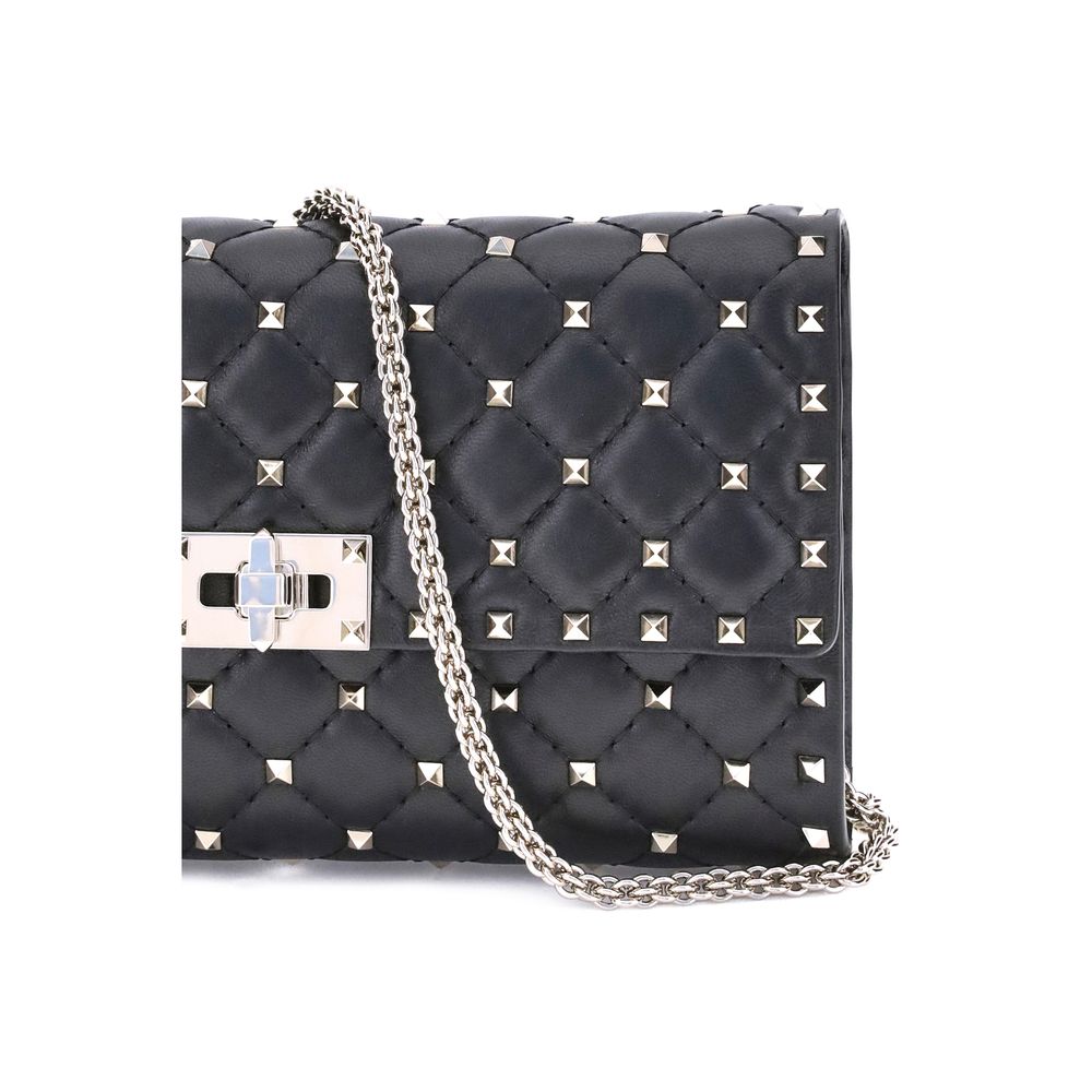 Valentino Garavani Black Lambskin Shoulder Bag