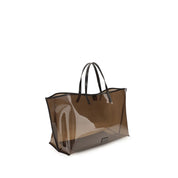 Staud Brown PVC Christos Tote Bag