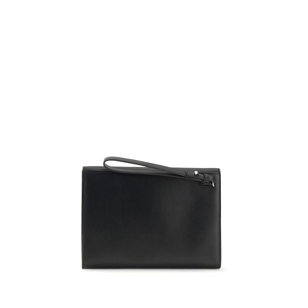 Ferragamo Black Calf Leather Document Holder