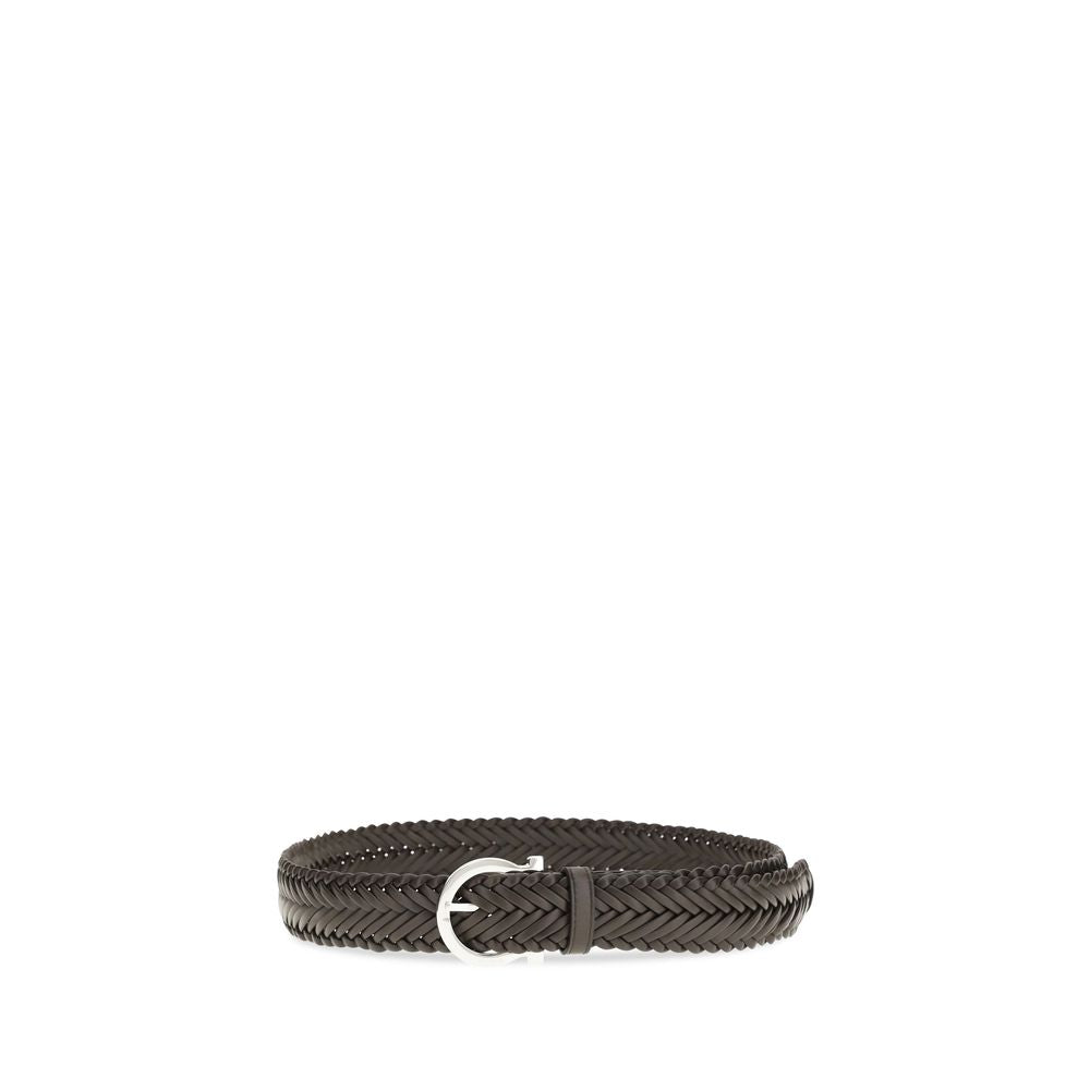Ferragamo Brown Calf Leather Belt